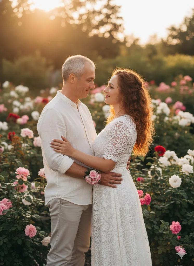 Золотой час в розарии