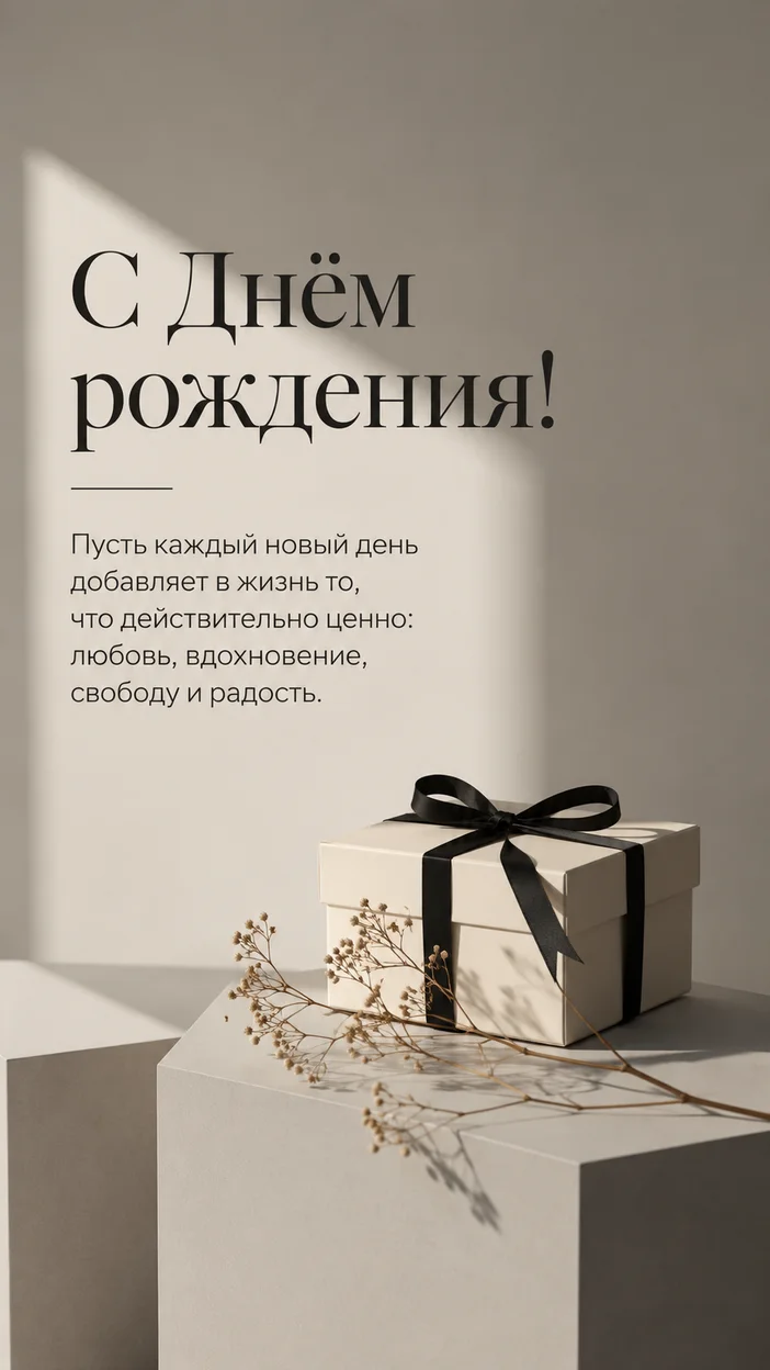 Фотосессия открытки ко дню рождения в архитектурном минимализме