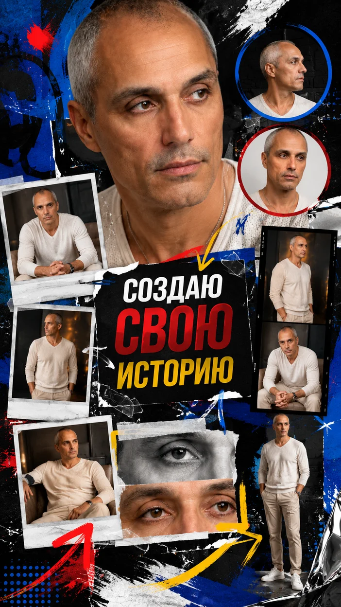 Фотосессия арт-коллаж с портретом