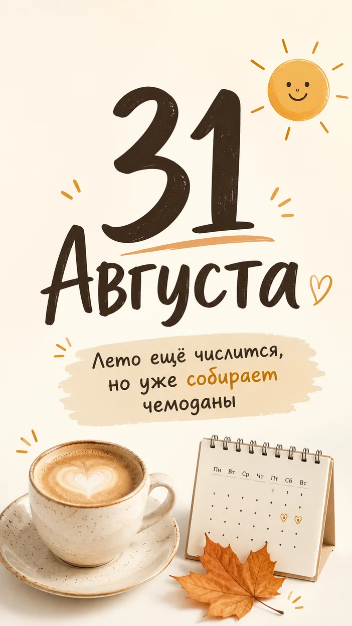 Музыкальная открытка на 31 августа  с фото 