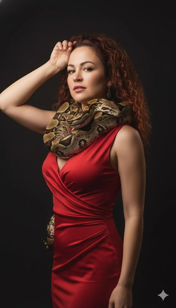 Искушение: Красное платье и змея