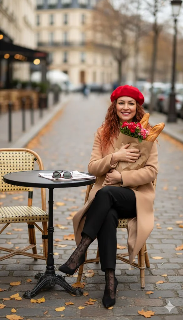 Парижское утро с багетами