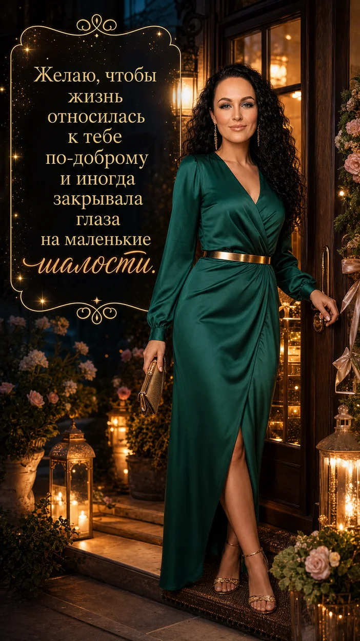 Фотооткрытка для всех с пожеланием "Желаю, чтобы жизнь относилась к тебе по-доброму и иногда закрывала глаза на маленькие шалости."