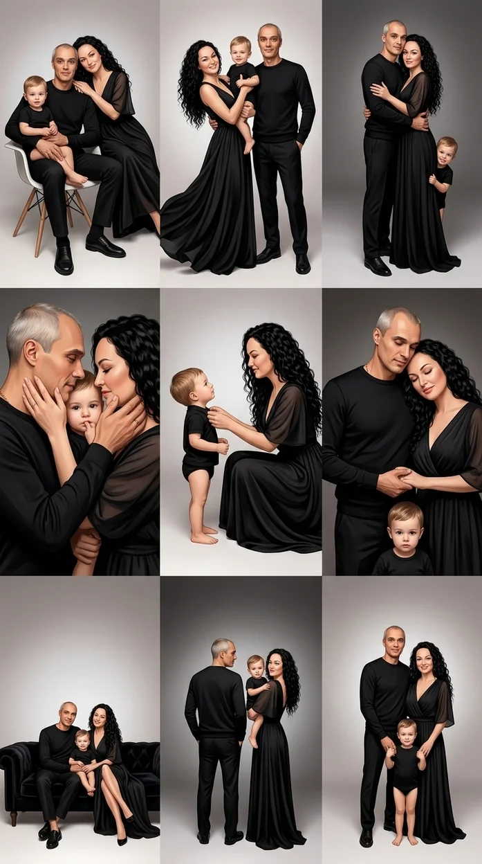 СЕМЕЙНЫЙ КОЛЛАЖ В СТИЛЕ ГЛЯНЦЕВОЙ ИЛЛЮСТРАЦИИ