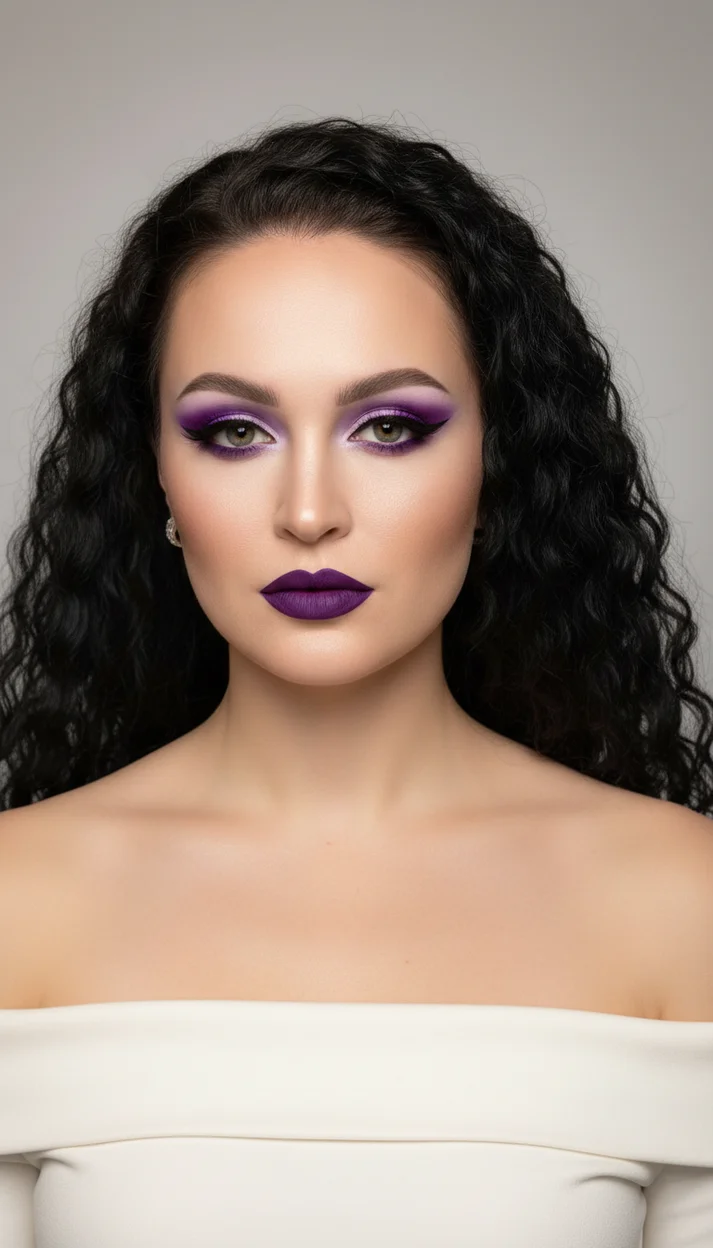  ФЭШН-БЬЮТИ С ФИОЛЕТОВЫМИ ДРАМАТИЧЕСКИМИ СТРЕЛКАМИ