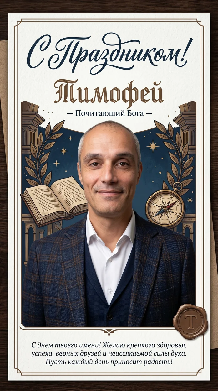 «Тимофей» именная открытка