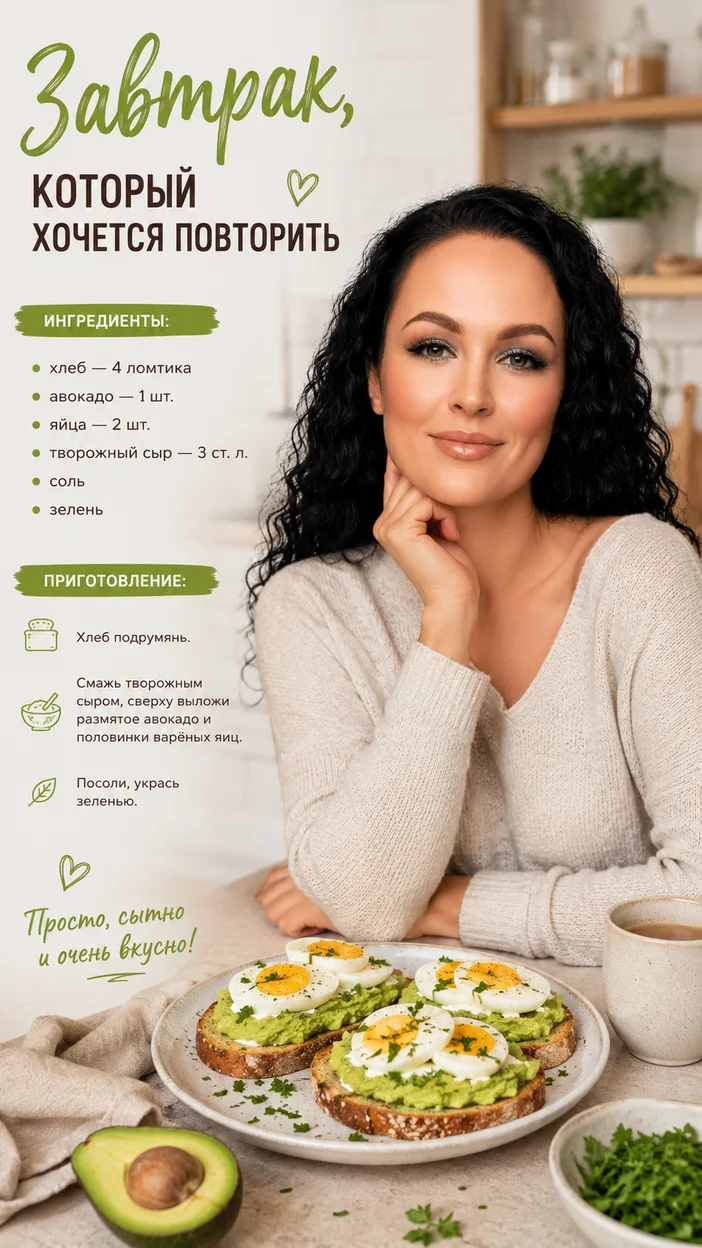 Фотосессия авокадо-тоста с яйцом