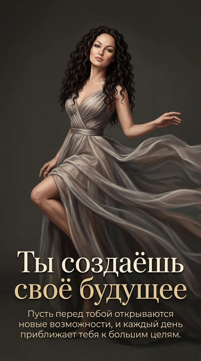 Открытка с вашим фото - Ты создаёшь своё будущее