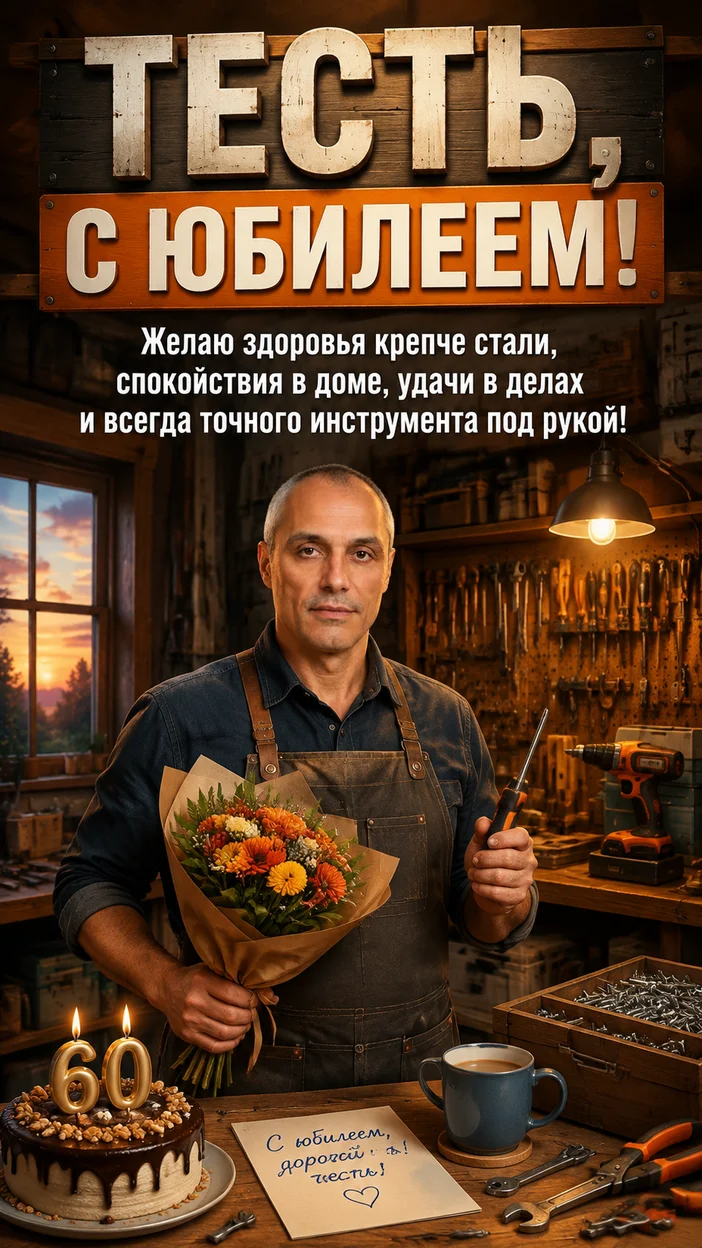Фотосессия тестя в мастерской