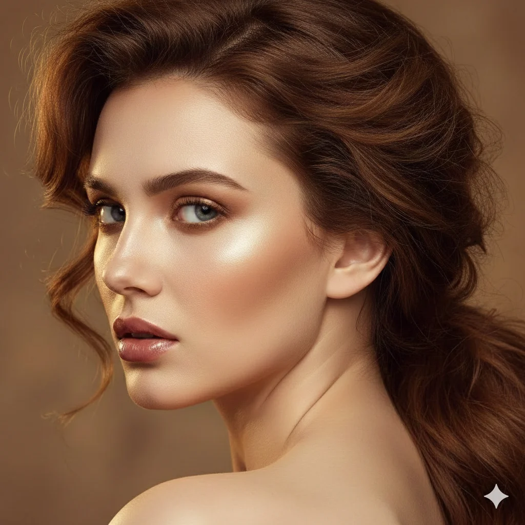 Сцена для продаж -  Серьги  (Портрет  по плечи)