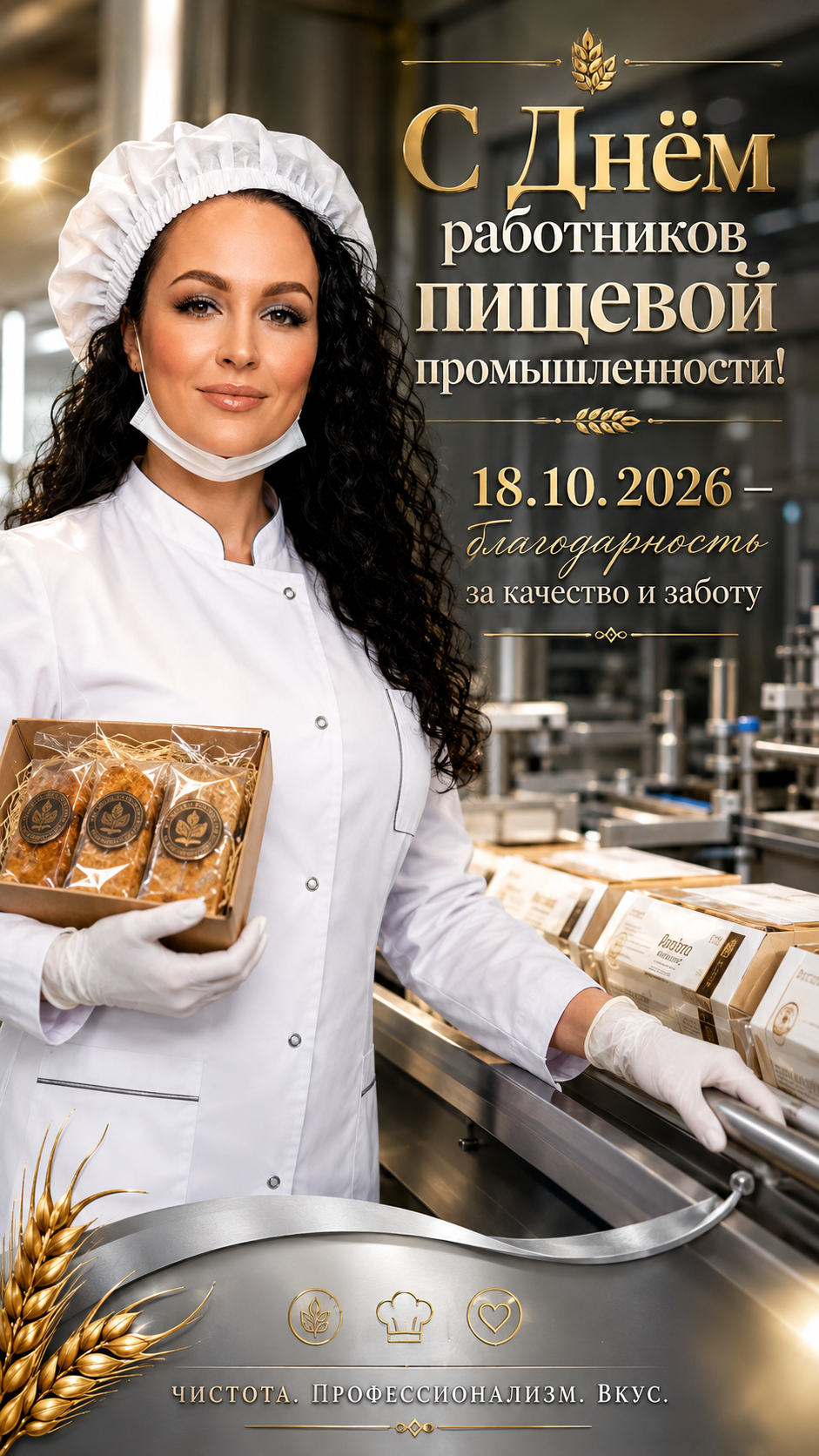 День работников пищевой промышленности — 18.10.2026 — праздничная фотосессия на производстве