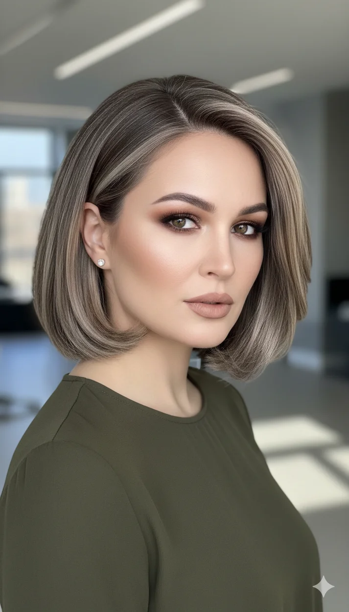 Объёмный шоколадный боб с холодными бликами