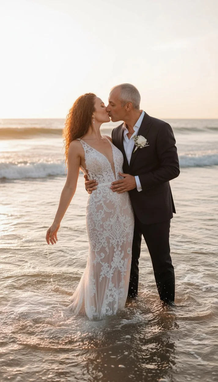 Поцелуй в лучах заката