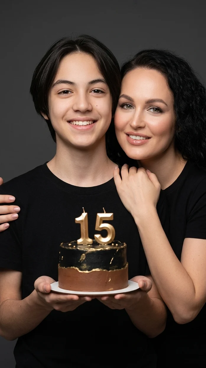  Фотосессия парня на 15 лет с тортом