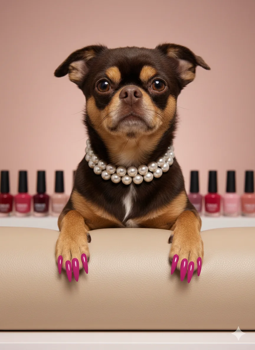 Собака на маникюре 