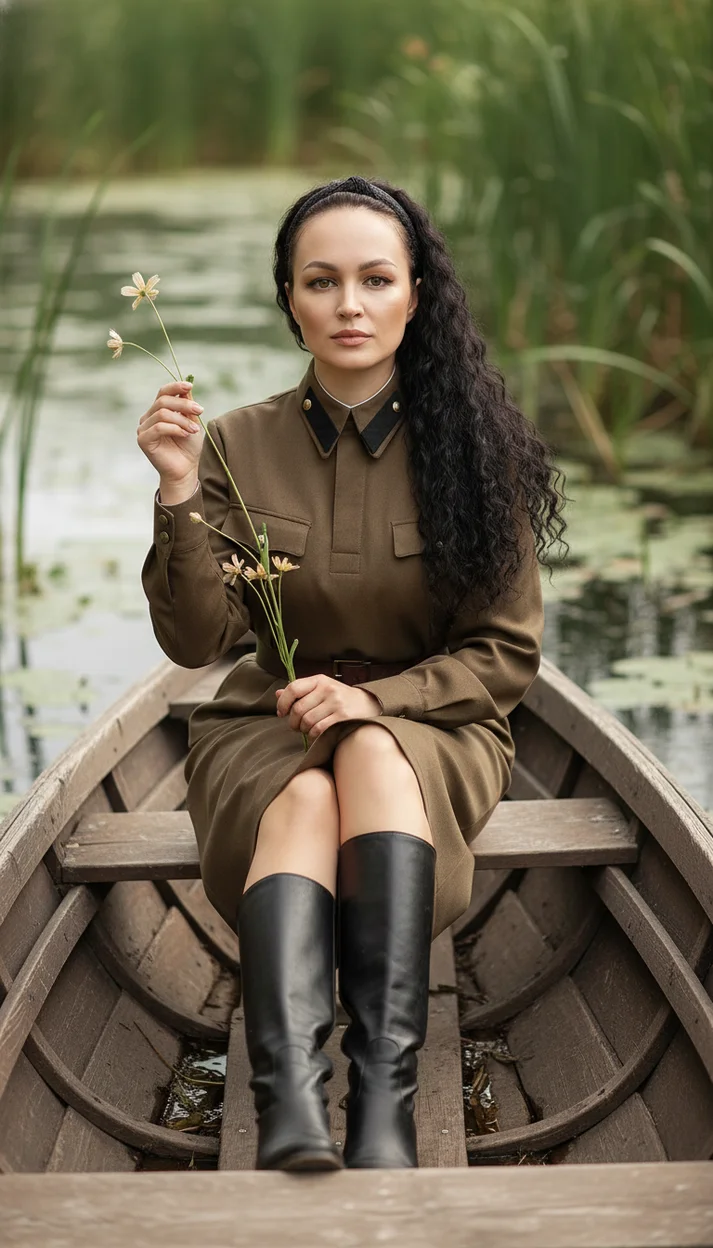 ИИ-фотосессия — Женщина в лодке