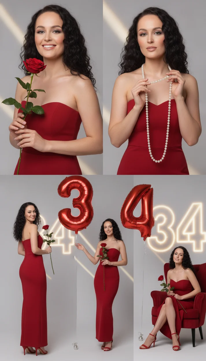  Коллаж-фотосессия на день рождения 34 года