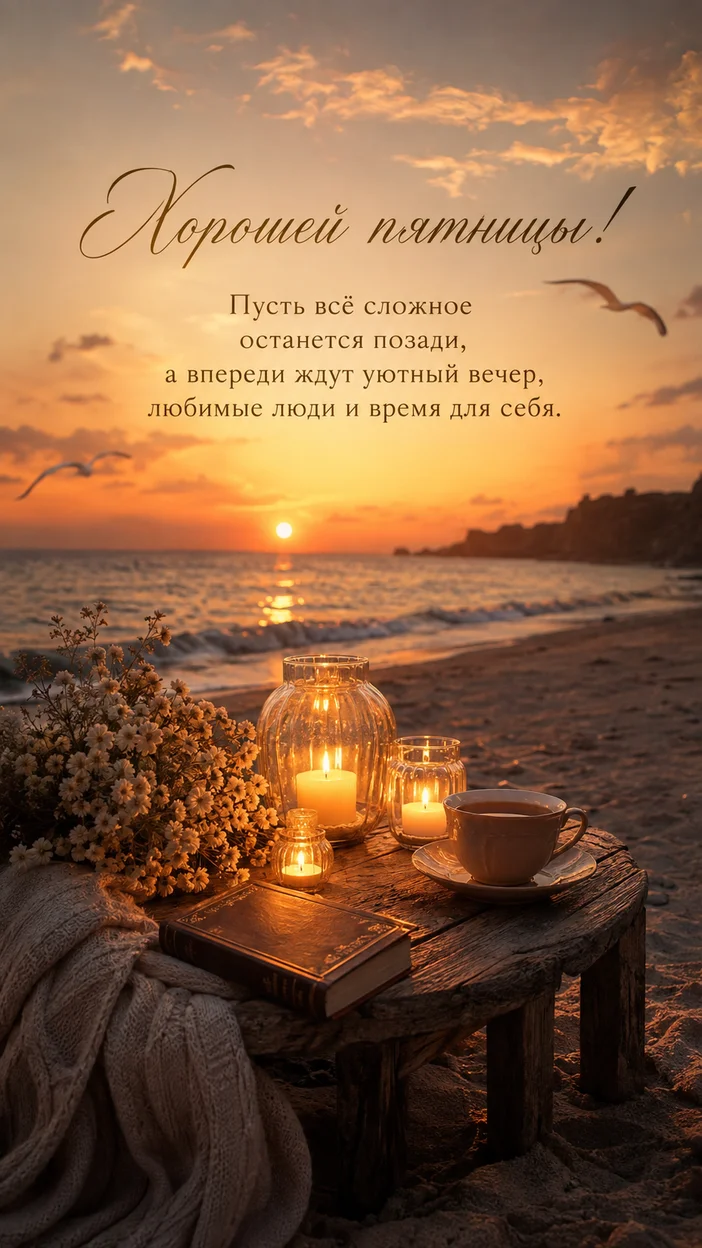 Фотооткрытка с текстом «Хорошей пятницы!»