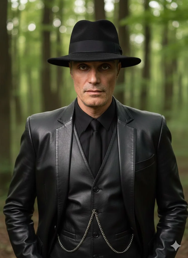 Лесной Нуар: Кожаный стиль
