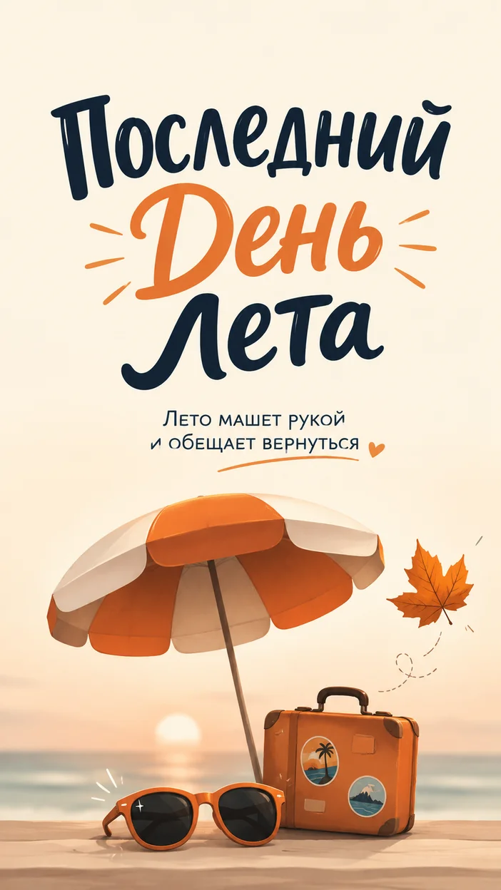 Музыкальная открытка на 31 августа  с песней 