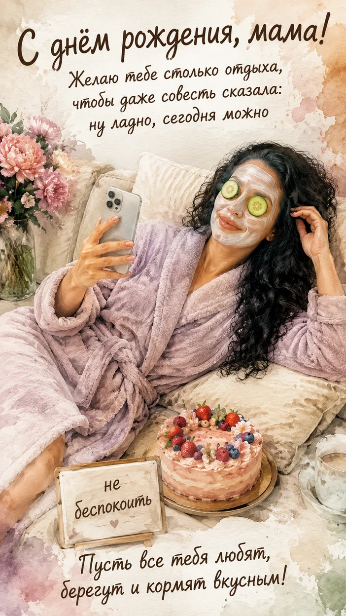 Фотосессия релакс‑королевы с маской и табличкой