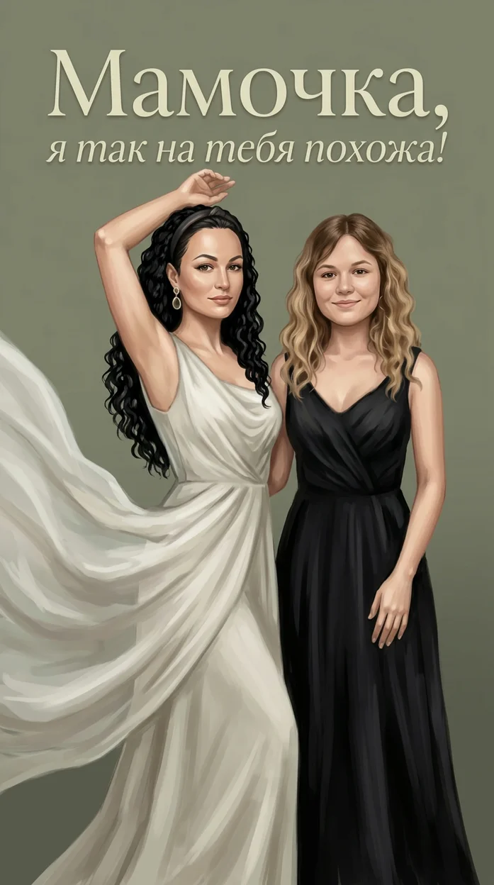 Открытка для любимой мамы с вашими фото 