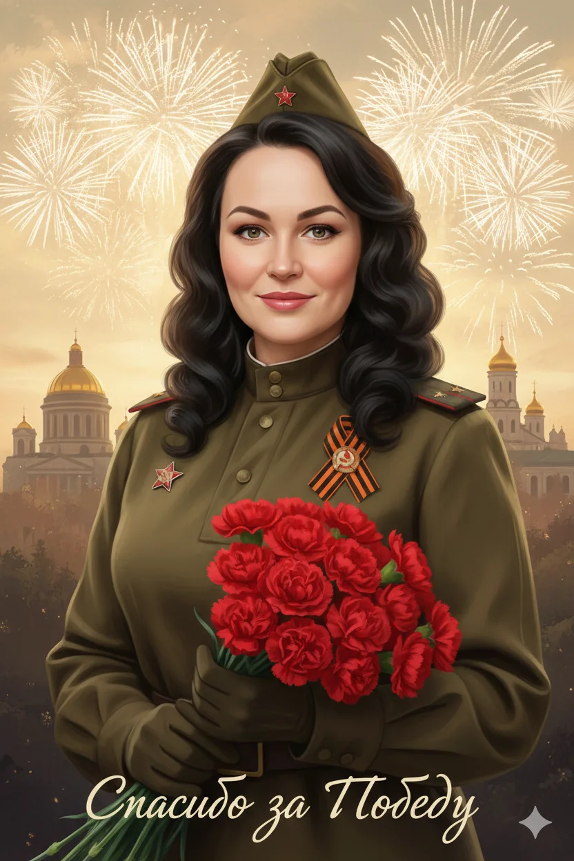 «Спасибо за Победу» открытка на 9 мая 