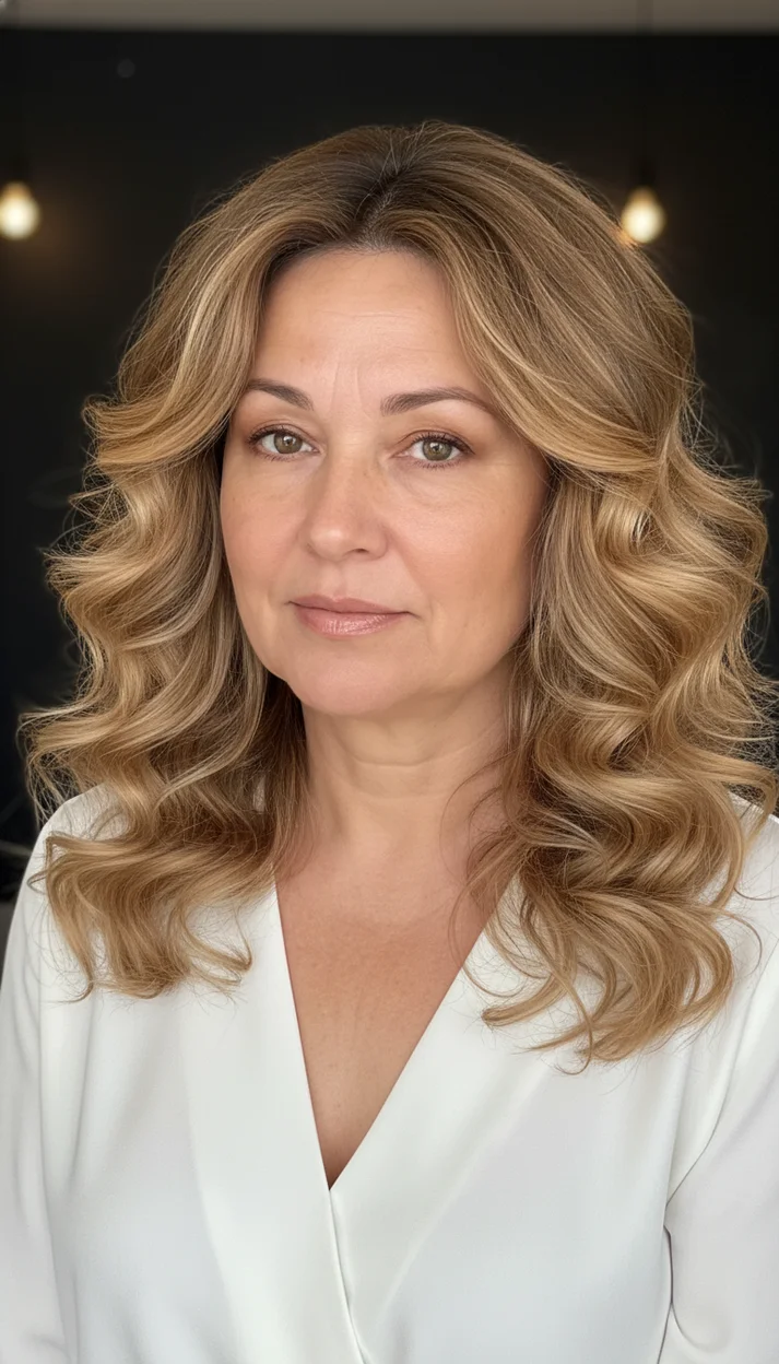 Замена прически на карамельные кудри