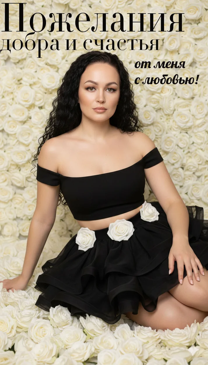 ПОЖЕЛАНИЯ ДОБРА И СЧАСТЬЯ  - открытка с вашим фото 