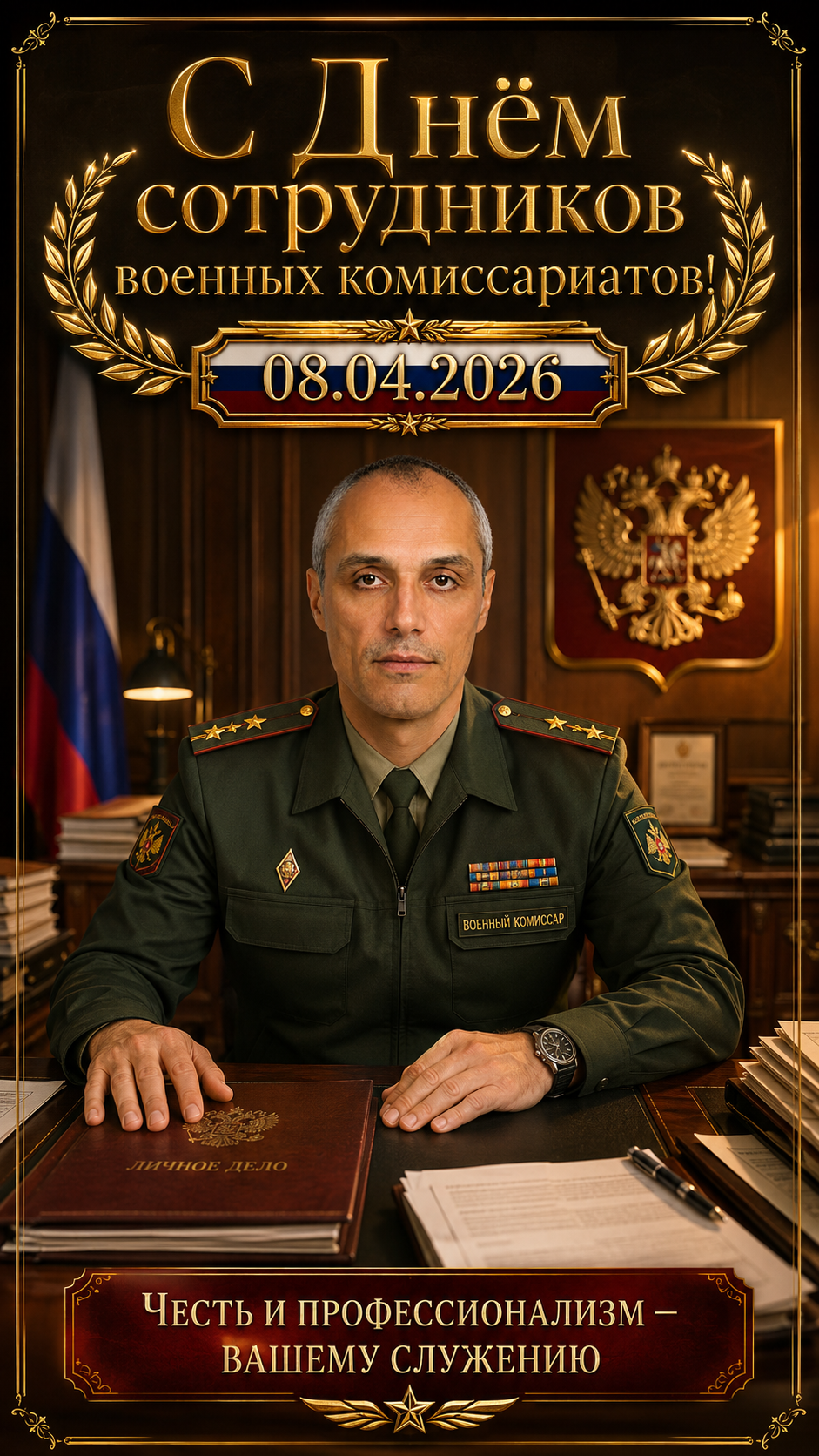 День сотрудников военных комиссариатов — 08.04.2026 — торжественный кабинет