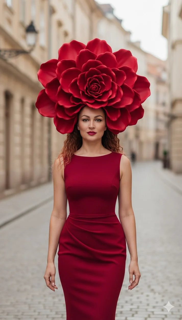 ИИ-фотосессия — Алая роза