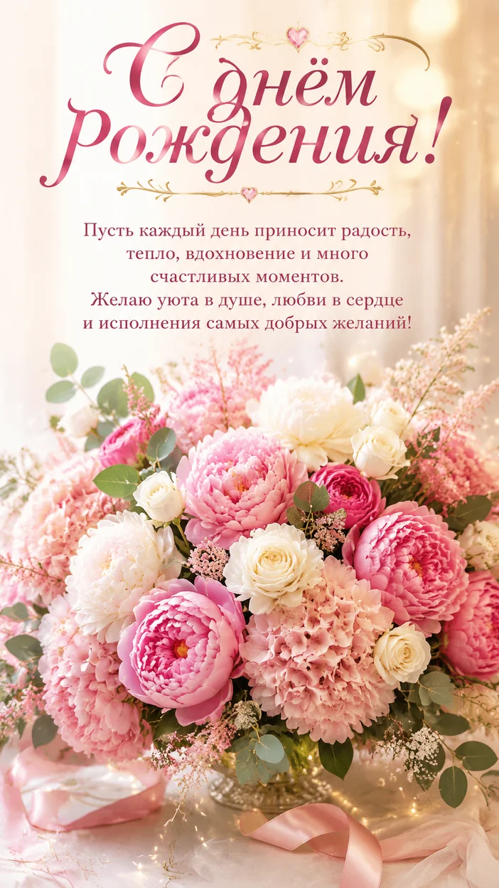 Фотооткрытка с поздравлением «С днём рождения!»
