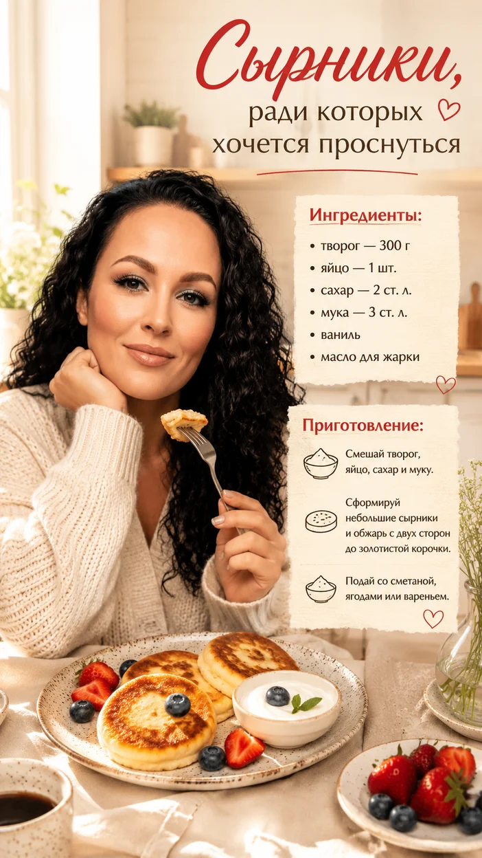 Фотосессия сырников на завтрак