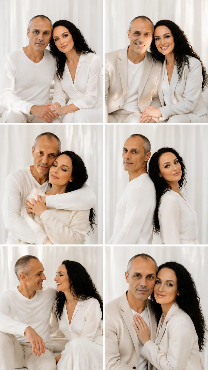 Семейные фото с мужем — 6 красивых парных кадров внутри семейной фотосессии