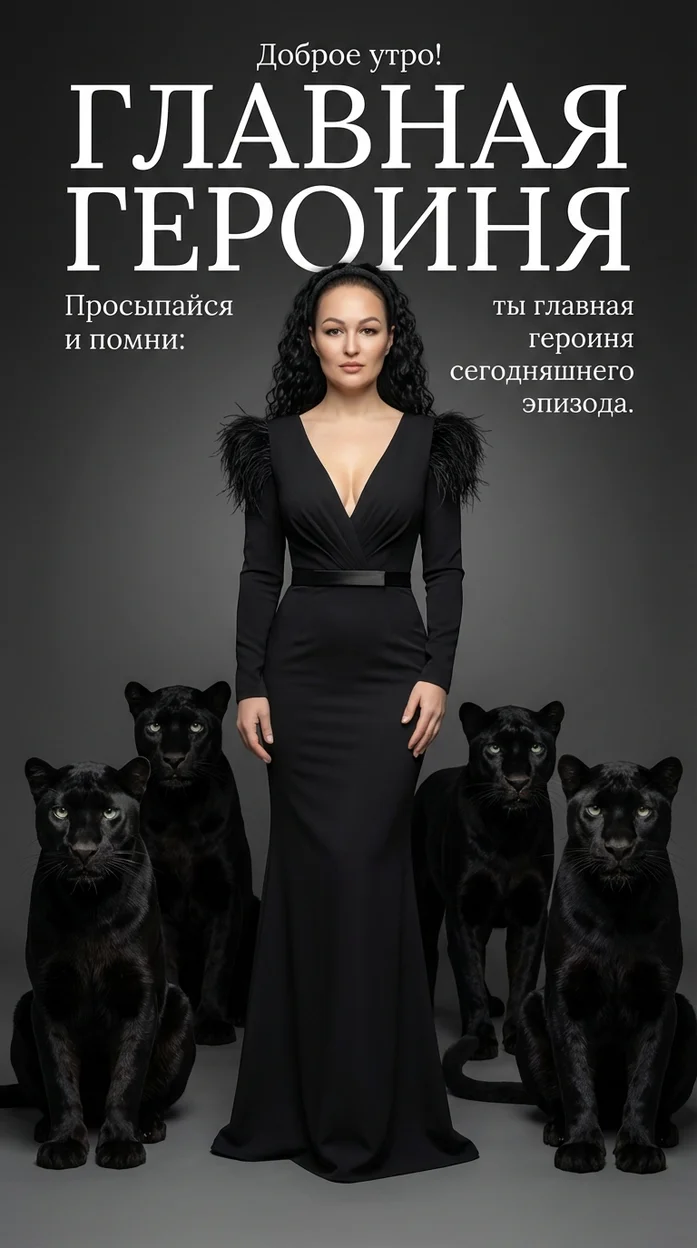 Открытка  с пожеланием доброго утра  и вашим фото ИИ 