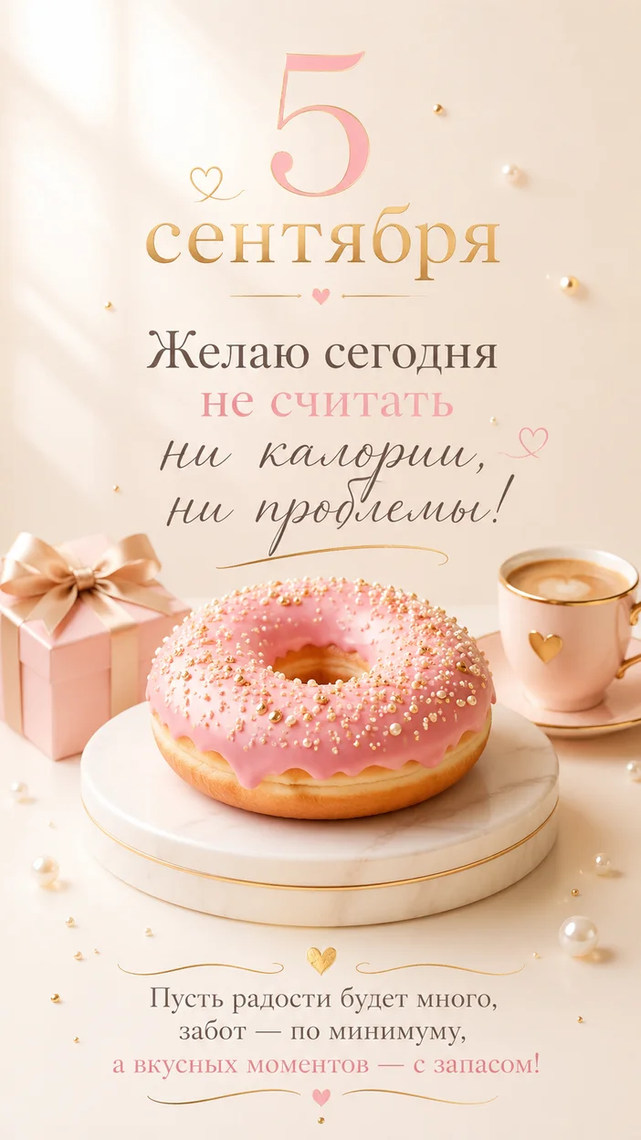 Фотосессия стильной минималистичной открытки 5 сентября