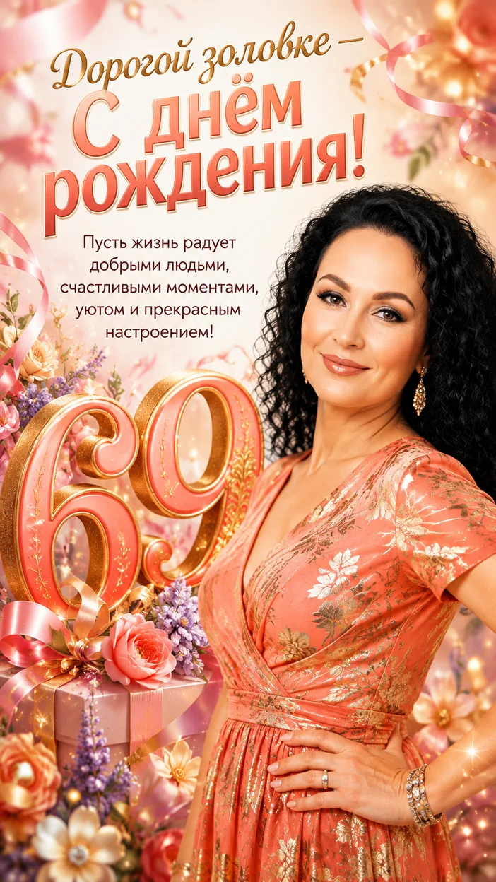 Фотооткрытка для золовки с поздравлением "С днём рождения!"