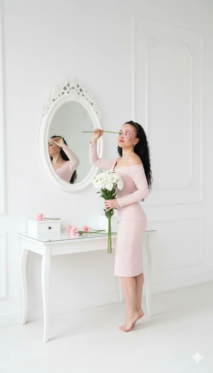 Девушка с цветами  