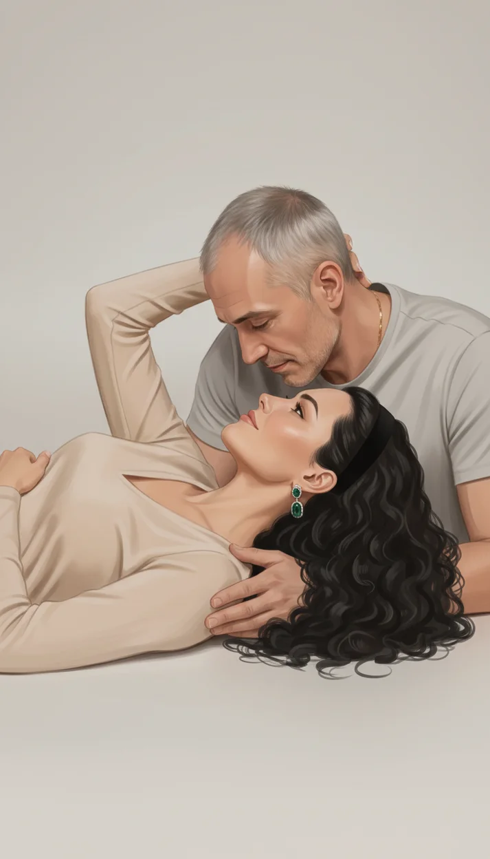 Влюбленная пара иллюстрация по вашему фото 