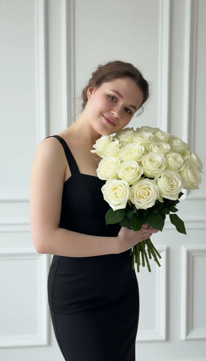 ИИ-фото — Девушка с розами