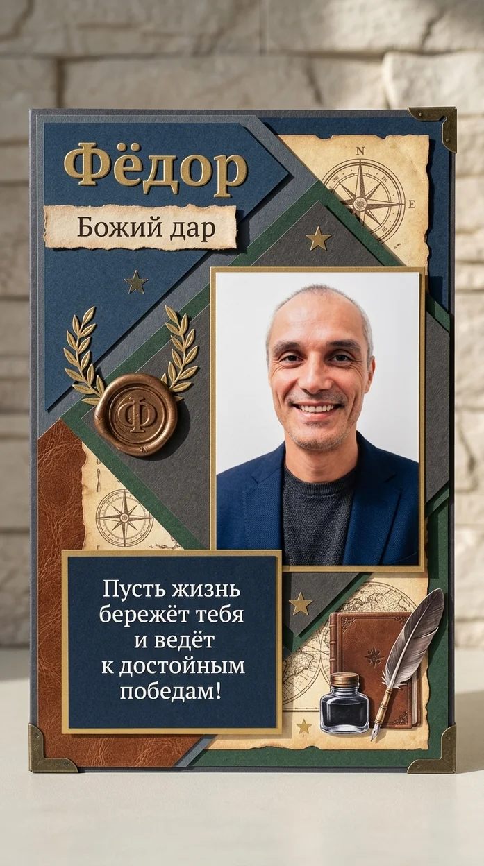 «Фёдор» именная открытка 