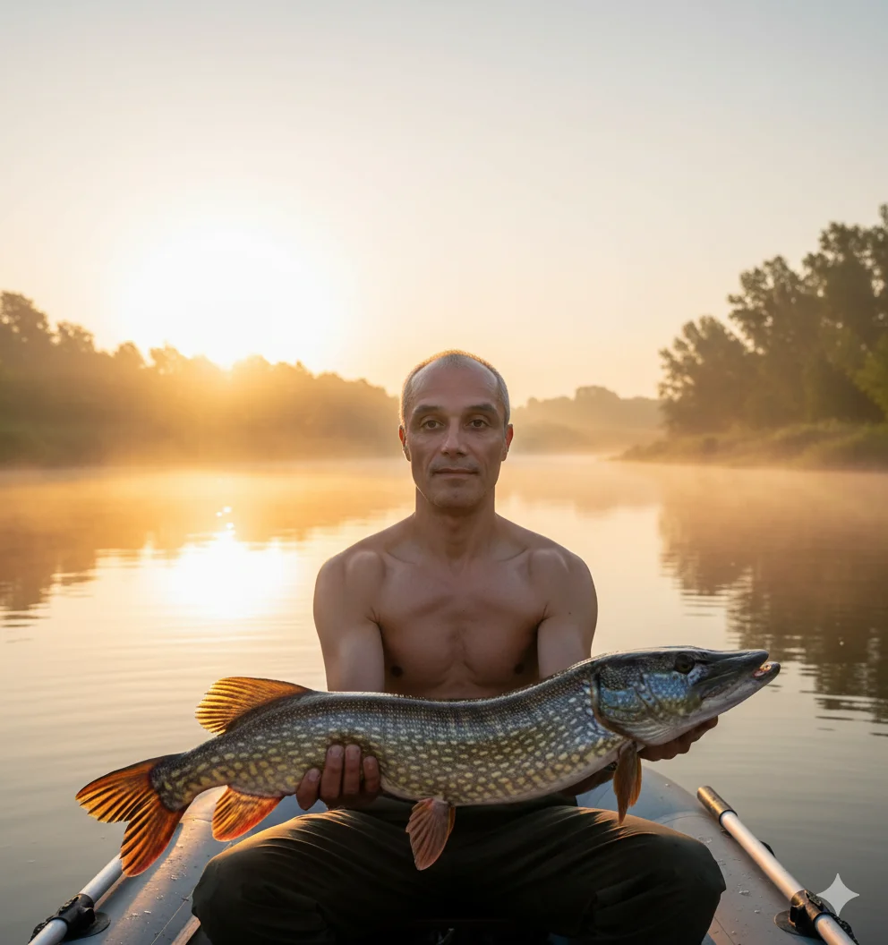 В лодке на озере