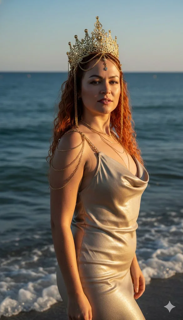 Морская богиня в золоте