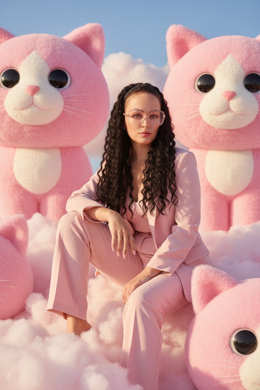 Сюрреалистичный розовый сон