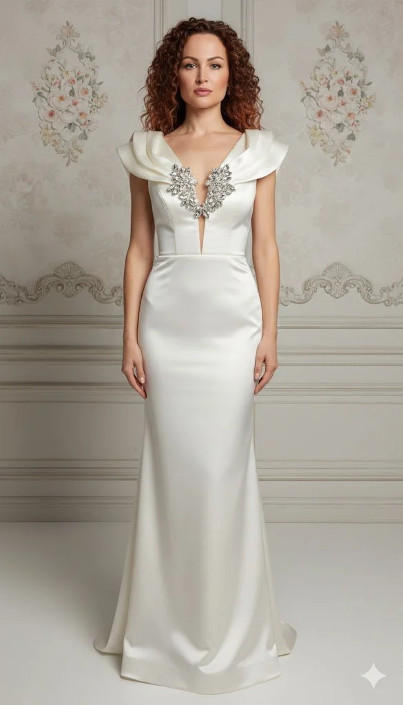 Вечернее платье с цветком