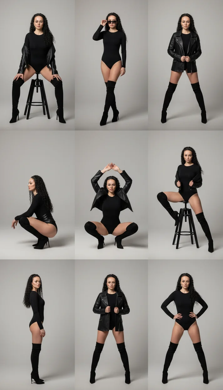 Коллаж Чёрный минимализм — fashion studio 