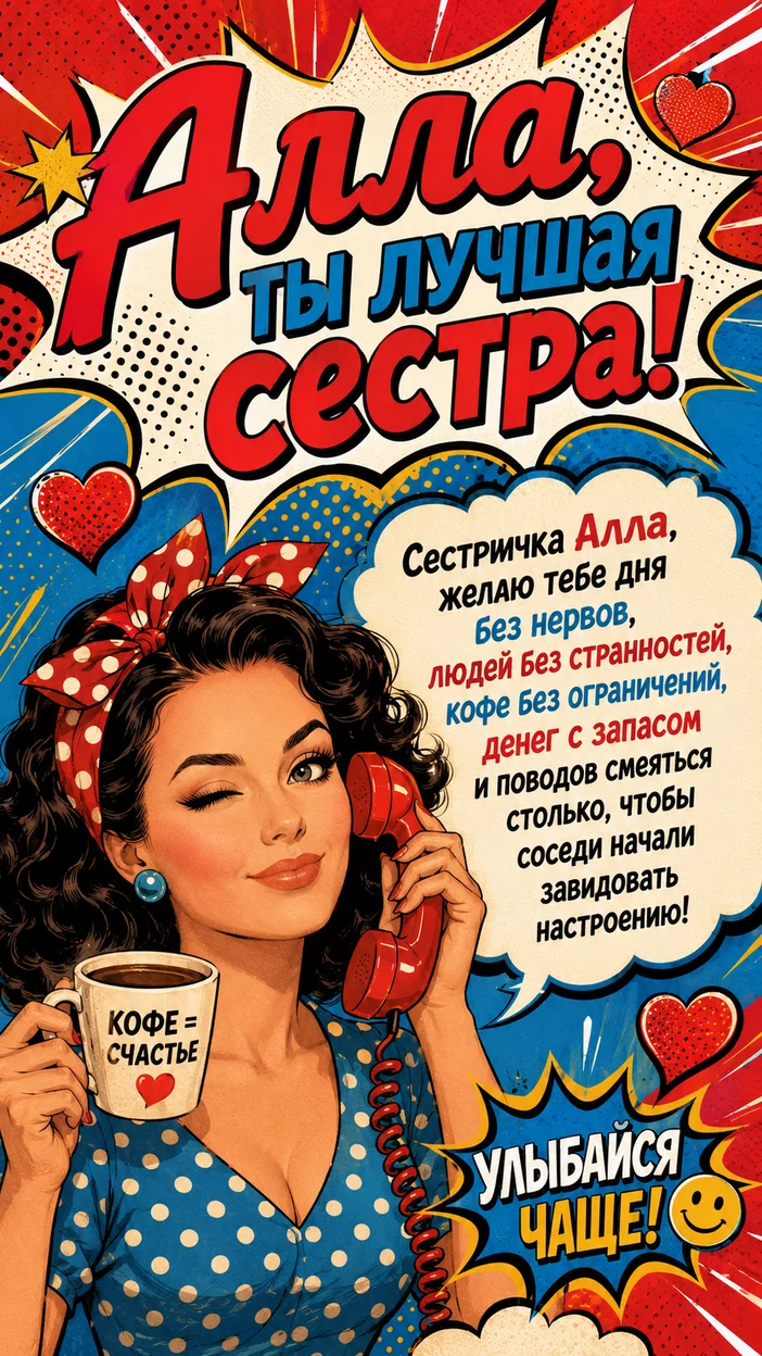 Фотосессия Аллы в стиле ретро-комикса