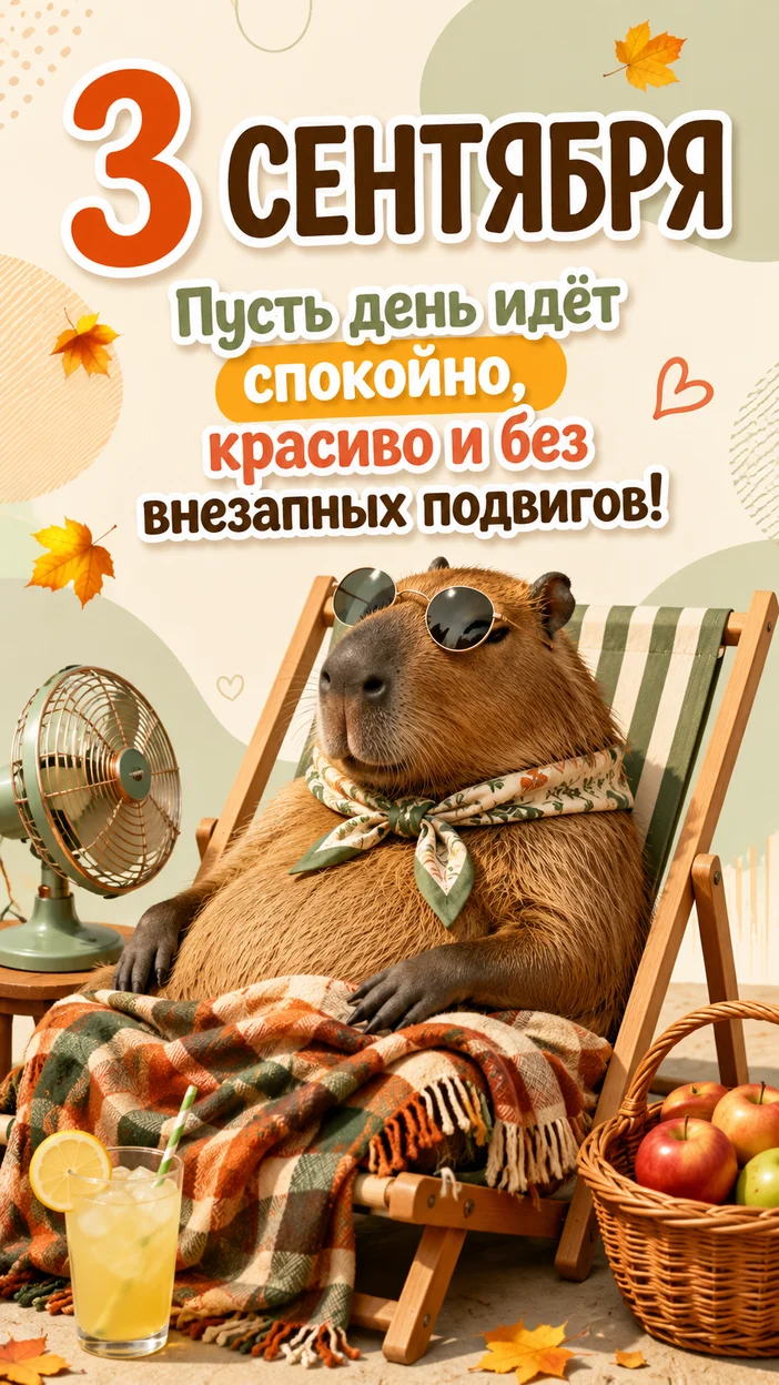 Фотосессия капибары в шезлонге