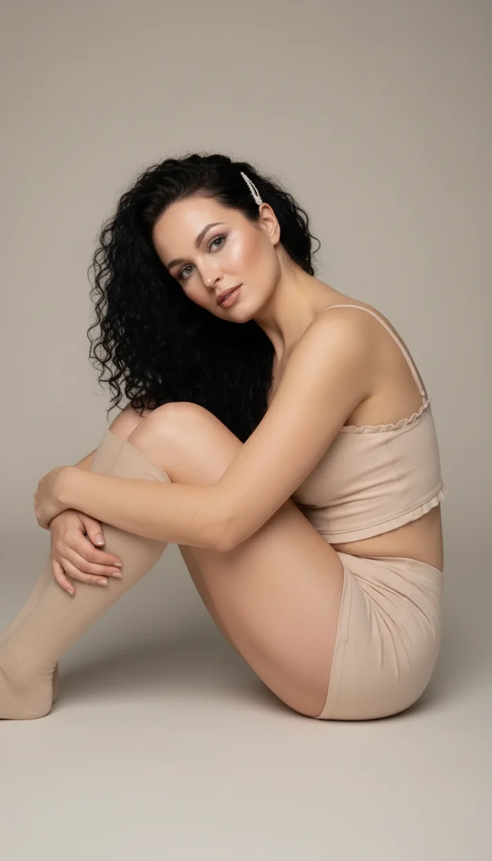 женщина сидит на полу