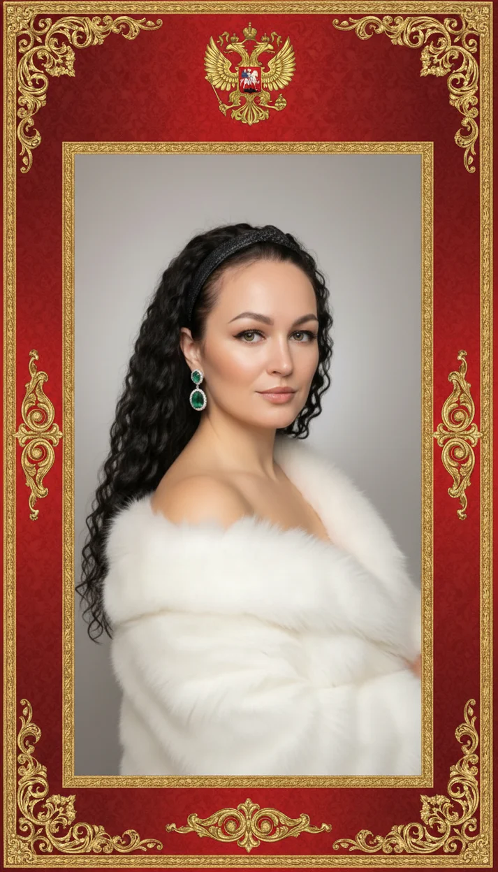  ГОСУДАРСТВЕННАЯ КРАСНО-ЗОЛОТАЯ РАМКА С ГЕРБОМ РОССИИ